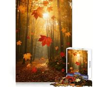 Bosco autunnale con foglie che cadono - Puzzle naturalistico da 1000 pezzi per adolescenti - Sviluppo delle capacità analitiche - Attività ricreative e di consapevolezza - Puzzle per le vacanze