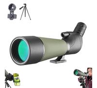 Bosco Hd-7 Spotting Scope with 25-75x80 Mm Zoom Lens,with Tripod, Carrying Bag,and Smartphone Adapter,Spectacle for Wildlife Observation, Shooting, Hunting, Bird Watching, Moon-B