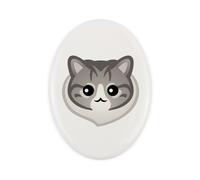Bosco Norvegese lapide con un gatto Art-Dog