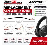 Bose QC35 QC SE QC45 Cavo Altoparlante 2 Core 2,75in Ricambio