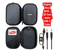 Bose QC45 QC SE Cover Originale Flip Case Cavo Audio Kit Bundle USB-C Nuovo Nero