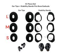 Bose QuietComfort Earbuds II (2022) Gommini E Fascette Di Stabilità S M L (Nero)