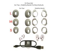 Bose QuietComfort Earbuds White Smoke Con Punte Auricolari + Cavo USB-C Bundle