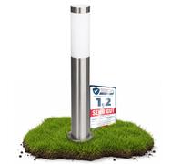 BOSEA - Lampada da vialetto, effetto dissuasivo, 50 cm, per E27, in acciaio inox, IP44