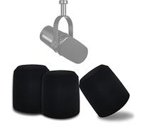 Boseen Parabrezza in schiuma per microfono Shure MV7, copertura per microfono per MV7, schiuma professionale per registrazione, 3 pezzi