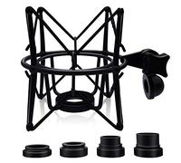 Boseen Supporto a clip per microfono a condensatore da studio, in metallo, anti-vibrazione, ad alto isolamento, ideale per studi radiotelevisivi, voice-over e registrazione, colore: nero