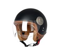 BOSERMEM Casco Jet Semi-Integrale Con Visiera | Casco moto semi-aperto per scooter/moped. Superato il test di sicurezza stradale, protezione efficace. Design moderno.