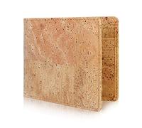 Boshiho Portafoglio in sughero, con blocco RFID, portafoglio vegano per uomini e donne, design sottile, borsa bifold con tasca per monete, scomparti per carte di credito, ecologico, regalo vegetariano