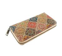 Boshiho Portafoglio in Sughero da Donna, Vegan Gande Capienza con Cerniera e Spazio Borsello Lungo con Scomparto per Carte di Credito e Portamonete, Idea Regalo