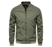 BoShiNuo Autunno Solido Colore Giacca Uomo Casual Slim Fit Baseball Mens Giacche per Uomo, H-881, XXL