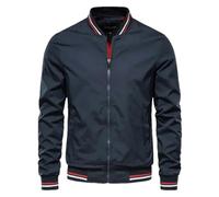 BoShiNuo Autunno Solido Colore Giacca Uomo Casual Slim Fit Baseball Mens Giacche per Uomo, H-883, L