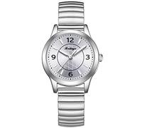 BOSHIYA Orologio da polso da donna con cinturino elastico Easy Reader 30 mm analogico al quarzo con cinturino elastico in acciaio inossidabile impermeabile orologio da polso da donna oro/argento