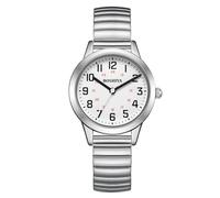 BOSHIYA Orologio da polso da donna con cinturino elastico Easy Reader 30 mm analogico al quarzo con cinturino elastico in acciaio inossidabile impermeabile orologio da polso da donna oro/argento