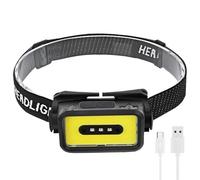 BOSHYUM Faro a LED con sensore COB, Lampada Frontale Ricaricabile Tramite USB Type-C, Impermeabile, Ideale per Escursionismo, Campeggio e Lavoro.