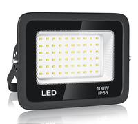 BOSITE 100W Faretto LED da Esterno, 10000LM Faretti LED per Esterni, Super 6500K Luce Bianca Fredda, IP65 Impermeabile Faretto da esterno per Veranda,Cortili,Parcheggio,Garage,Parco,Giardino