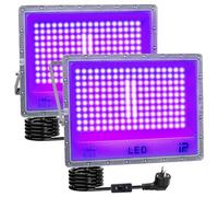 BOSITE Luce UV LED 150W, Luce Nera uv 395-405nm, Faretto UV LED, Impermeabile IP66 Lampada ultravioletta, Faro uv per Festa fluorescente Halloween Natale Pittura del corpo