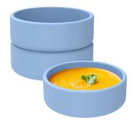 Bosiyrggrl 3 Pezzi di Stampi di Uova In Silicone Antiaderente Blu per Friggitrici, Bracconiere di Uova A Microonde e Tazze di Boccone per Uova