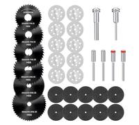 Bosiyrggrl 32 Pezzi di Dischi da Taglio per Utensili Rotanti, 3 Diverse Lame per Seghe per Soddisfare Le Tue Diverse Esigenze, Set di Ruote da Taglio
