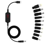 Bosiyrggrl Adattatore da Tipo C A DC Boost 5 V 9 V 12 V 15 V 20 V Tensione Regolabile PD di Ricarica Rapida per Laptop Universale