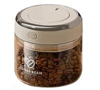 Bosiyrggrl Barattolo per La Conservazione Dei Chicchi di Caffè In Vetro Borosilicato Trasparente, per Caffè e Altri Alimenti