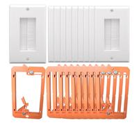 Bosiyrggrl Confezione da 10 Inserti Passacavo per Piastra A Parete con per Cavi A Bassa Tensione, Copertura A Parete Singola