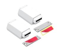 Bosiyrggrl Confezione da 2 Robuste Chiusure A Spinta e Serrature per Porte Nascoste, Chiusure A Sfioramento e Chiusura Magnetica con Punta A Tirante per Cassetti, Durevole e Facile da Usare