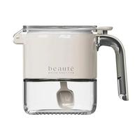 Bosiyrggrl Contenitore Ermetico In Vetro per Sale, e Polvere, con Coperchio e Cucchiaio, per Condimenti, per Della Cucina