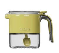 Bosiyrggrl Contenitore In Vetro per Sale e - Scatole per Condimenti con Coperchio e Cucchiaio, Contenitore Ermetico per Polvere Nella Dispensa Della Cucina B