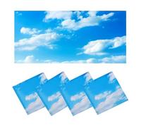 Bosiyrggrl Coperture per Luce Fluorescente da 4 Pezzi per Le Luci del Soffitto per Classe, Ufficio, Ospedali, Blu Domestico