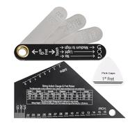 Bosiyrggrl Guitar Neck Fingerboard Measuring Ruler Guitar Luthier Tools Set Neck Relief Gauge Tool Guitar Truss Rod