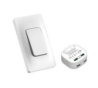 Bosiyrggrl Interruttore Della Luce Wireless Autoalimentato e Kit Ricevitore Apparecchi di Illuminazione con Interruttore A Parete per