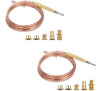 Bosiyrggrl Kit Termocoppia Universale per Stufa 2 Pezzi, Sostituzione Camino con 5 Adattatori A