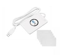 Bosiyrggrl Lettore di Smart Card IC RFID ACR122U Duplicatore + Scrittore di Schede Copiatrici 5XUID Clone Writable 13.56MHz ID IC Card Copier