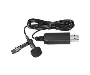 Bosiyrggrl Microfono A Clip Portatile Mini Clip-On Omni-Direzionale da 150 cm Adatto per Computer PC con Connessione USB Stereo.