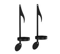 Bosiyrggrl Portacandele con Note Musicali 2 Pezzi, Applique da Parete con Note Musicali Nere, Portacandele in Stile Vintage, con Note Musicali, in, Facile da Installare, Facile da Usare