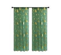 Bosiyrggrl Set di Tende da Finestra Natalizie Festive - 2 Pezzi con Motivo A Fiocchi di Neve per Decorare Il Soggiorno 52" W X 83.9"L