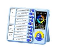 Bosiyrggrl Strumento ADHD per Bambini e Adulti, Timer Visivo 5-In-1 con Programma Visivo per Autismo, Timer per Compiti 12/24 Blu.