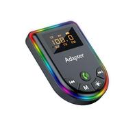 Bosiyrggrl Trasmettitore Ricevitore Bluetooth 5.3 Adattatore Bluetooth 2 In 1 con Display LED Luce RGB per Auto PC TV Altoparlanti Cuffie