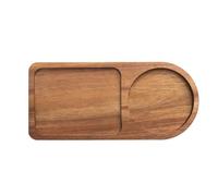 Bosiyrggrl Vassoio da caffè Piatto in Legno Vassoio da Colazione per Servire Ospitalità Servizio da caffè Servizio da tè Decorazione Decorazione della Tavola Parti Accessori C