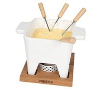 Boska Bourguignonne Tapas Bianco L/Per la bourguignonne & delle salse/Set da bourguignonne piccolo/Con base e lumino/Adatto per il microonde e la lavastoviglie / 600 ml