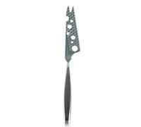 BOSKA Coltello da formaggio semi-morbido Monaco+ n. 4 / con punta biforcuta/per formaggio da morbido a semiduro/modello forfora/argento / 24,1 cm