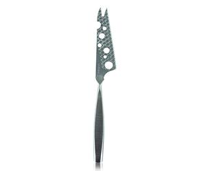 BOSKA Coltello da formaggio semi-morbido Monaco+ n. 4 / con punta biforcuta/per formaggio da morbido a semiduro/modello forfora/argento / 24,1 cm