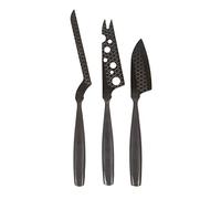 BOSKA Holland 307089 Monaco+ Set Coltelli per Formaggio, Acciaio Inossidabile, Nero
