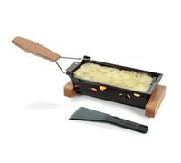 Boska Partyclette® ToGo Oslo/Padella per raclette/Facile da portare/Spatula inclusa/Nero/Marrone / 32,4 x 8,7 x 11,4 cm