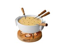 Boska Lumini Bourguignonne Twinkle/Set per la bourguinonne in refrettario/Lumini inclusi/Adatto per il microonde/Bianco / 1,6 L