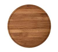 Pizzabrett Friends XL/Piatto per pizza/legno di quercia, diametro 40 cm, rotondo con pratico griniera, anche per colazione, pranzo e cena