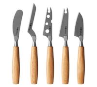 Boska Set di coltelli da formaggio Amigo Small/Set di 5 piccoli coltelli/coltelli da formaggio per ogni tipo di formaggio/manico ergonomico/acciaio inossidabile di alta qualità/legno di faggio
