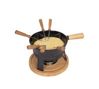 BOSKA Bourguignonne Pro L - Fonduta formaggio - Fonduta in ghisa - Con 6 forchette - Set fonduta - Set bourguignonne