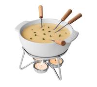 Boska Set per la bourguignonne Party/Adatto per il microonde/Ceramico/Stuzzichini per 4 persone/Bianco / 750 ml