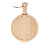 Boska Tagliere da servire Rotondo Amico M/Con maniglia/Legno di faggio rustico/Presentare dei formaggi e stuzzichini/Marrone / ⌀ 23,4 cm